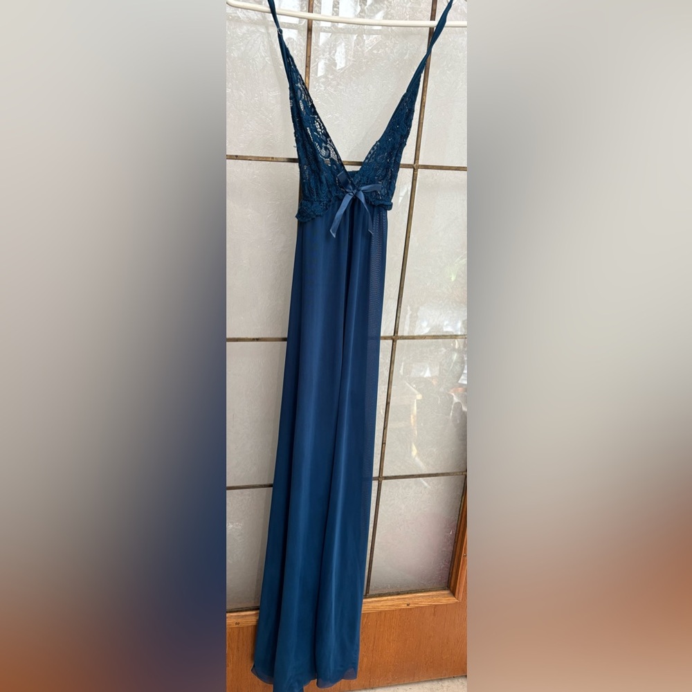 AVIDLOVE NAVY BLUE LACE NIGHTIE 17” PTP